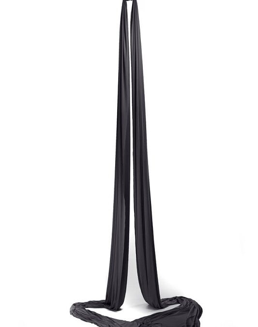 Aerialsilks Aerial Silk MAG háló és karabiner készlet Fly és Aerial jógához 12 m Szín: Fekete