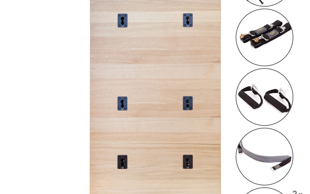 Bodhi Yoga Wall lakkozott fal kiegészítőkkel 230×100 cm Anyag: Tölgyfa