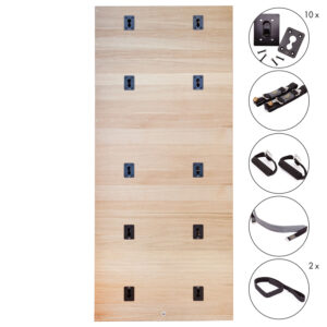 Bodhi Yoga Wall lakkozott fal kiegészítőkkel 230x100 cm Anyag: Tölgyfa