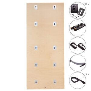 Bodhi Yoga Wall lakkozott fal kiegészítőkkel 230x100 cm Anyag: Bükkfa
