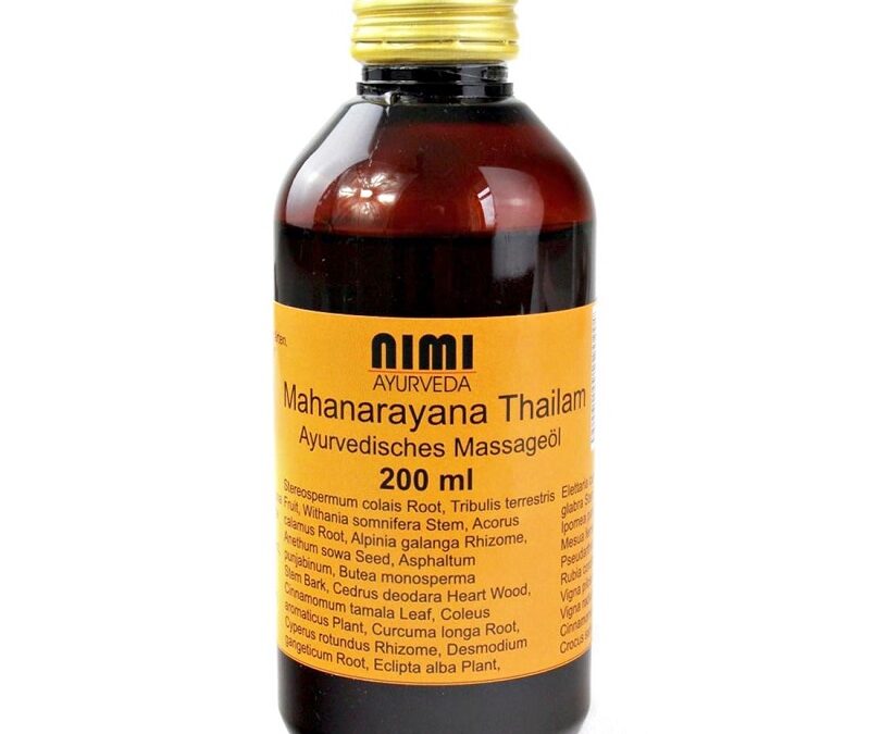 Nimi Ayurveda Mahanarayana Thailam relaxáló masszázsolaj Térfogat: 200 ml