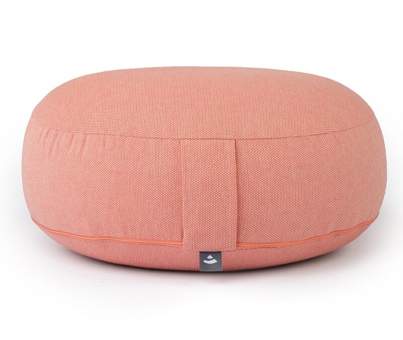 Bodhi Yoga Bodhi BIG RONDO széles meditációs párna CLASSIC Dobby 38,5 x 18,5 cm tönköly töltelék Szín: Korall