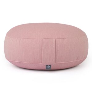 Bodhi Yoga Bodhi BIG RONDO széles meditációs párna CLASSIC Dobby 38,5 x 18,5 cm tönköly töltelék Szín: Rózsaszín