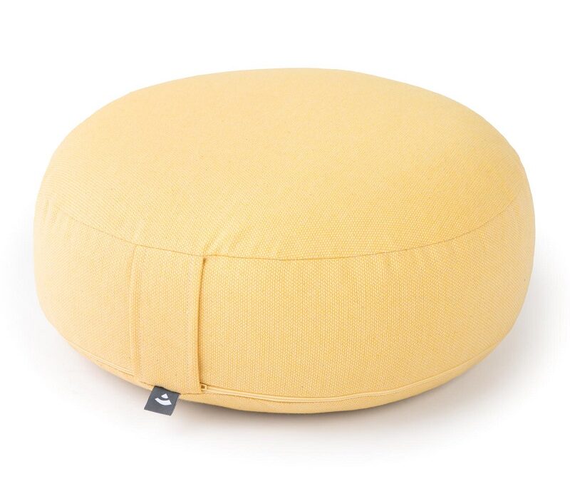Bodhi Yoga Bodhi BIG RONDO széles meditációs párna CLASSIC Dobby 38,5 x 18,5 cm tönköly töltelék Szín: Sárga