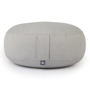 Bodhi Yoga Bodhi BIG RONDO széles meditációs párna CLASSIC Dobby 38,5 x 18,5 cm tönköly töltelék Szín: szürke