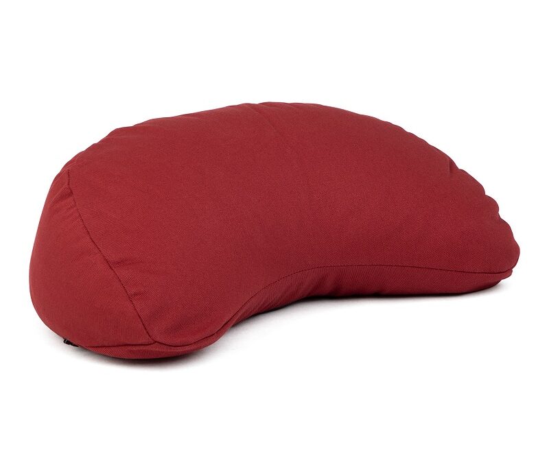 Bodhi Yoga utazó meditációs párna YOGI MOON Mini ECO hajdinával töltött 33 x 13 x 17 cm Szín: Bordó