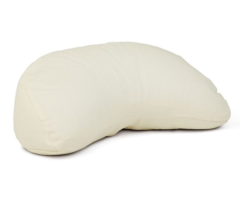 Bodhi Yoga utazó meditációs párna YOGI MOON Mini ECO hajdinával töltött 33 x 13 x 17 cm Szín: Bézs (ecru)
