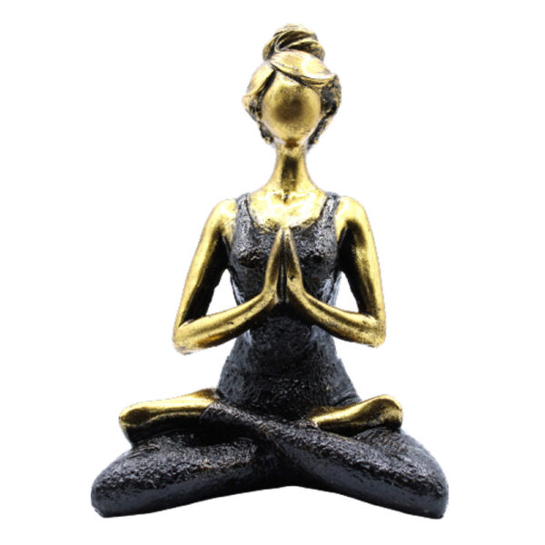 Ancient wisdom AWG Yoga Lady manöken Namasté - bronz - fekete 24 cm