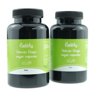 Flexity Siberian chaga 60 db vegán kapszula (300mg/kapszula) - 2x-os készlet
