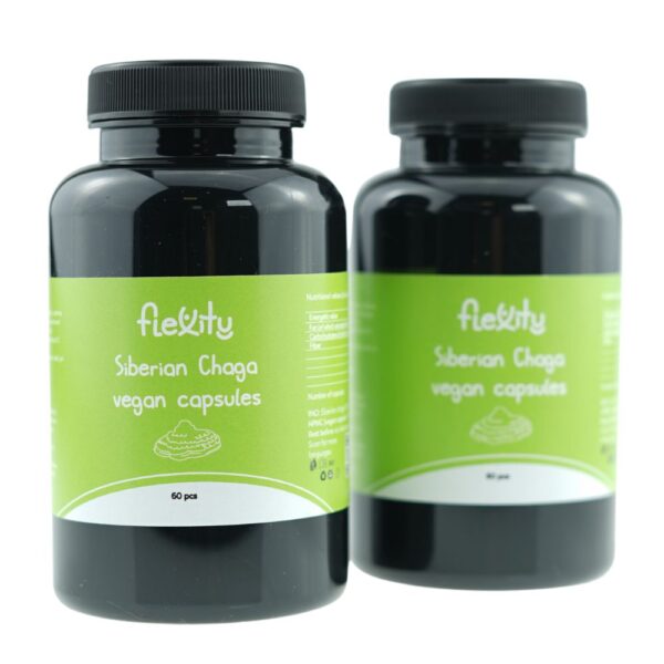 Flexity Siberian chaga 60 db vegán kapszula (300mg/kapszula) - 2x-os készlet