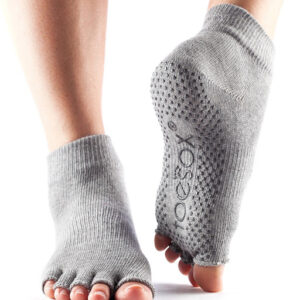 Toesox Halftoe Ankle Grip csúszásgátló zokni Hamvasszürke Méret: L 43-45