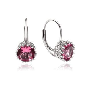 Tachyon Technologies Tachyon Flower Earrings ezüst fülbevaló 7 mm Szín: Rózsaszín