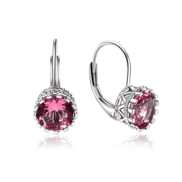 Tachyon Technologies Tachyon Flower Earrings ezüst fülbevaló 7 mm Szín: Rózsaszín