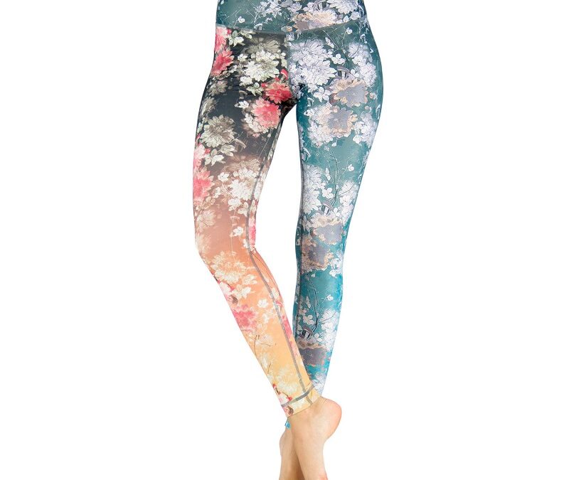 Niyama leggings-ek Bodhi Niyama Summer Breeze leggings jógához és fitnesshez Méret: XS
