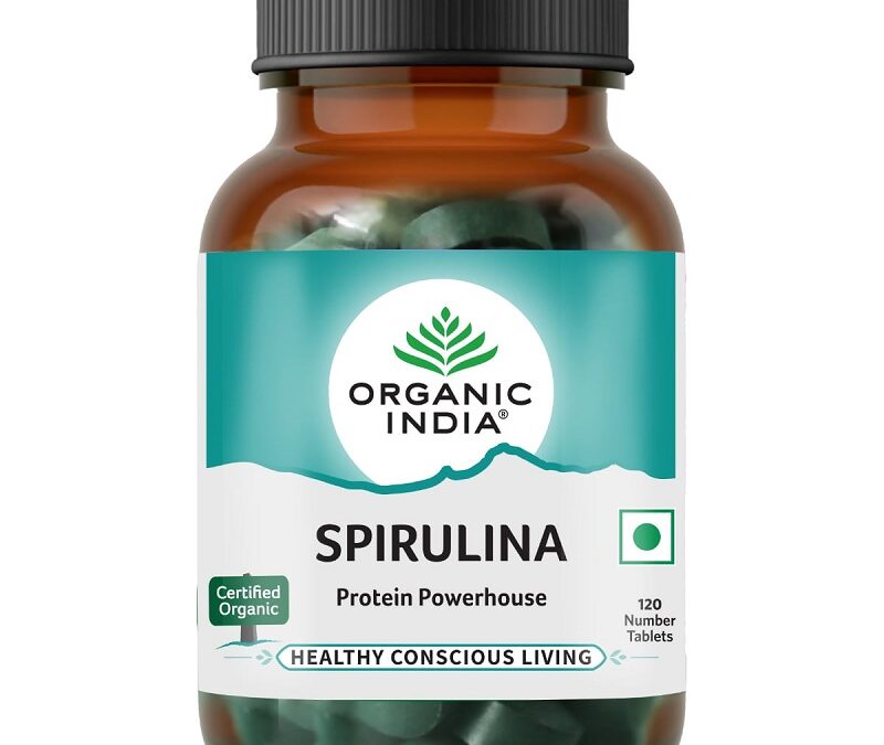 Organic India Spirulina tabletta 120 db természetes fehérjeforrás