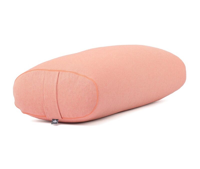 Bodhi Yoga OVAL jógahenger 72,5 x 30 x 17 cm tönkölyvel töltve Szín: Korallvörös