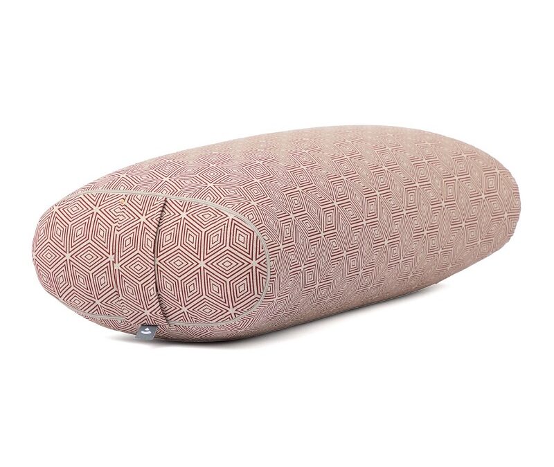 Bodhi Yoga OVAL jógahenger 72,5 x 30 x 17 cm tönkölyvel töltve Szín: Piros