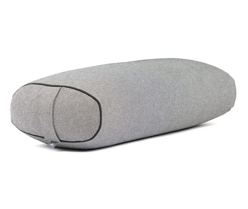 Bodhi Yoga OVAL jógahenger 72,5 x 30 x 17 cm tönkölyvel töltve Szín: Fekete/Szürke