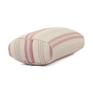 Bodhi Yoga OVAL jógahenger 72,5 x 30 x 17 cm tönkölyvel töltve Szín: Piros (csíkos)