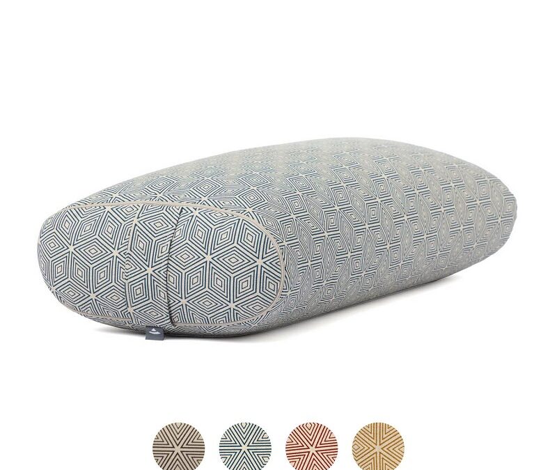 Bodhi Yoga OVAL jógahenger 72,5 x 30 x 17 cm tönkölyvel töltve Szín: Kék