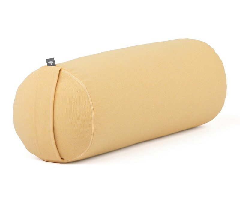 Bodhi Yoga Bolster Classic Dobby 62 x 22 cm tönköly töltelék Szín: Sárga