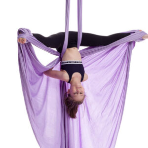 Aerialsilks Aerial Yoga JUST Perfect Set háló és karabiner szett Fly és Aerial jógához, gyermekek számára - 7 m Szín: lila