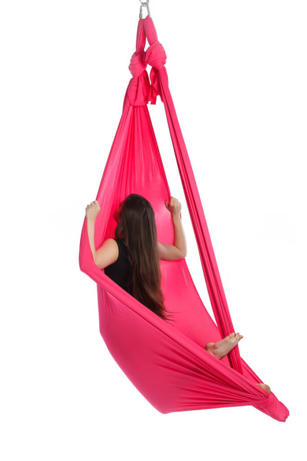 Aerialsilks Aerial Yoga JUST Perfect Set háló és karabiner szett Fly és Aerial jógához, gyermekek számára - 7 m Szín: Magenta