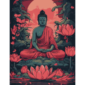 Napos mandala Flexity fali poszter Buddha - Siddhartha Gautama 30x40 cm, 250 g papír Típus: 6