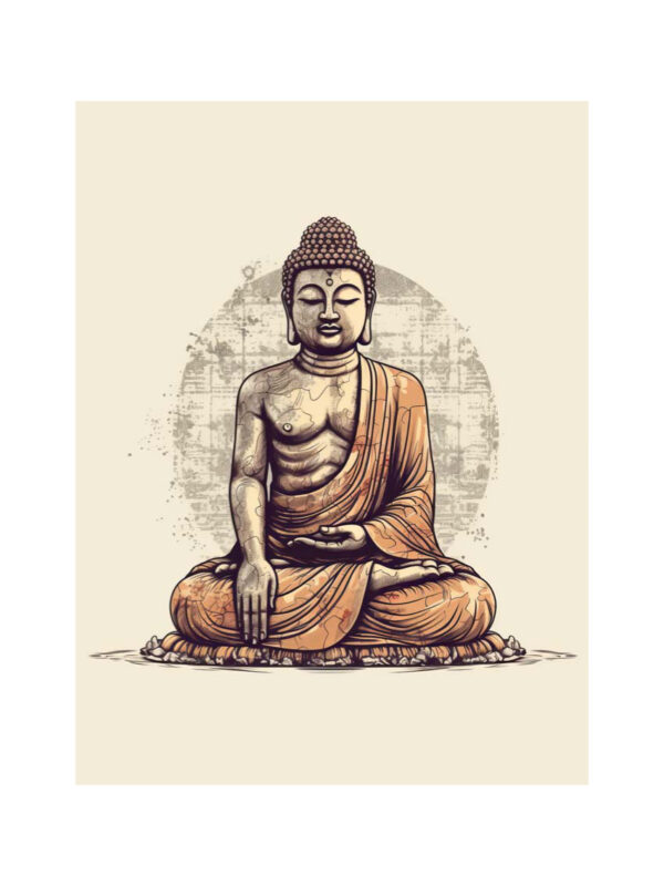 Napos mandala Flexity fali poszter Buddha - Siddhartha Gautama 30x40 cm, 250 g papír Típus: 1