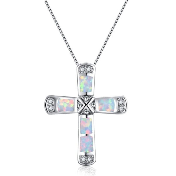 Tachyon Technologies Tachyon opál ezüst medál Szín: White Cross