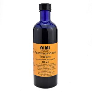 Nimi Ayurveda Balaswagandhadi Thailam testmasszázs olaj Térfogat: 200 ml
