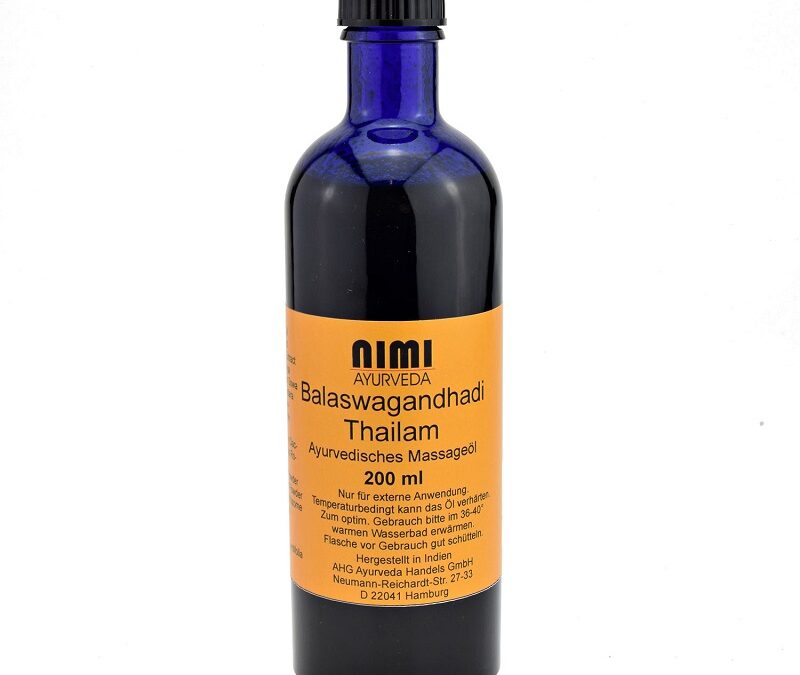 Nimi Ayurveda Balaswagandhadi Thailam testmasszázs olaj Térfogat: 200 ml