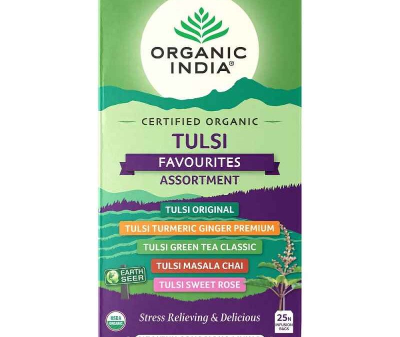 Organic India Tulsi Favourites Assortment filteres tea 25 tasak (25 x 1,8 g)
