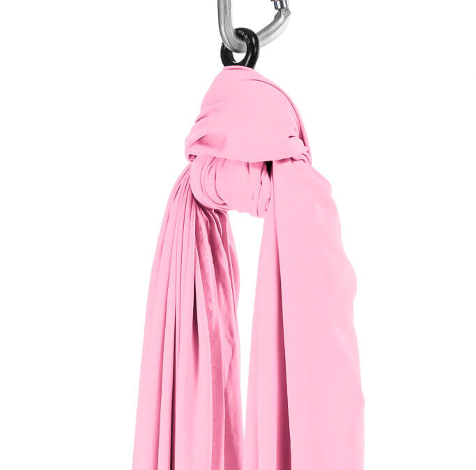 Aerialsilks Aerial Yoga JUST Perfect Set Háló és karabiner szett Fly és Aerial jógához, gyermekek számára – 8 m Szín: Rózsaszín