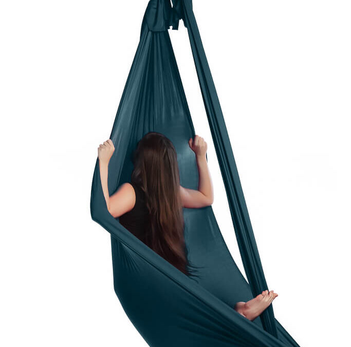 Aerialsilks Aerial Yoga JUST Perfect Set Háló és karabiner szett Fly és Aerial jógához, gyermekek számára – 8 m Szín: Petrol
