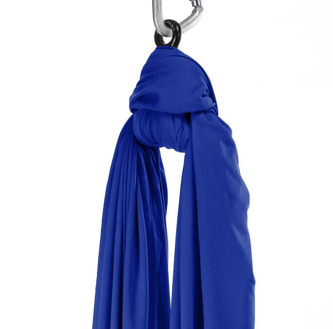 Aerialsilks Aerial Yoga JUST Perfect Set Háló és karabiner szett Fly és Aerial jógához, gyermekek számára – 8 m Szín: Kék