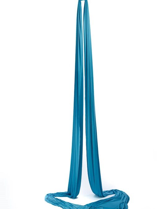 Aerialsilks Aerial Silk MAG selyem és karabiner készlet Fly és Aerial jógához 10 m Szín: Türkiz