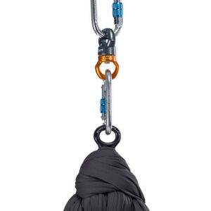 Aerialsilks Aerial Silk MAG selyem és karabiner készlet Fly és Aerial jógához 10 m Szín: Fekete