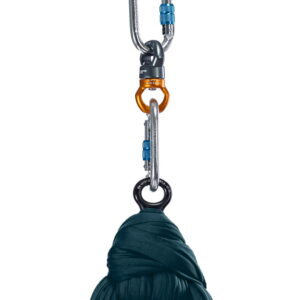Aerialsilks Aerial Silk MAG selyem és karabiner készlet Fly és Aerial jógához 10 m Szín: Zöld smaragd