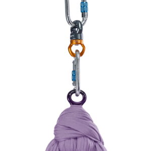 Aerialsilks Aerial Silk MAG selyem és karabiner készlet Fly és Aerial jógához 10 m Szín: Levendula