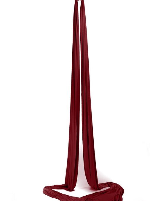 Aerialsilks Aerial Silk MAG selyem és karabiner készlet Fly és Aerial jógához 10 m Szín: Claret