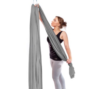 Aerialsilks Aerial Yoga Natura Yoga Hammock háló szett Fly jógához és Aerial jógához - 6 m Szín: szürke