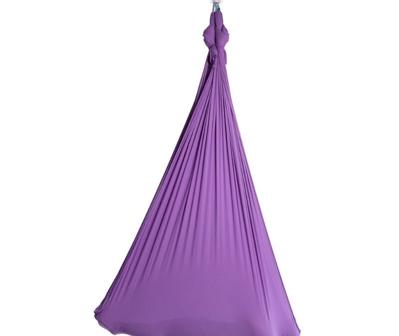 Aerialsilks Aerial Yoga Natura Yoga Hammock háló szett Fly jógához és Aerial jógához – 6 m Szín: lila