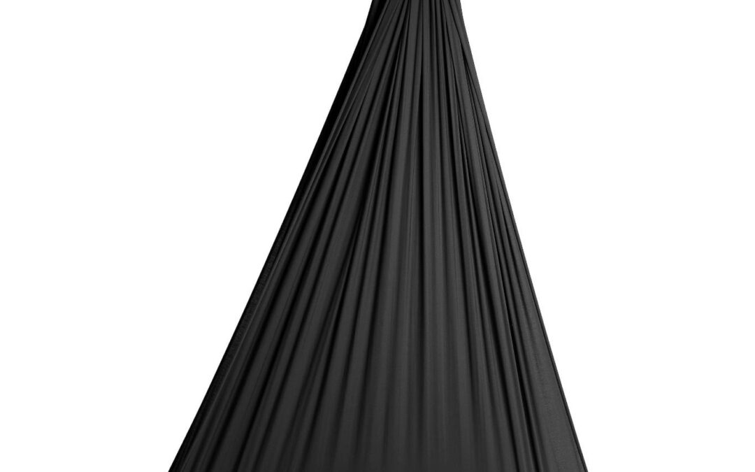 Aerialsilks Aerial Yoga Natura Yoga Hammock háló szett Fly jógához és Aerial jógához – 6 m Szín: Fekete