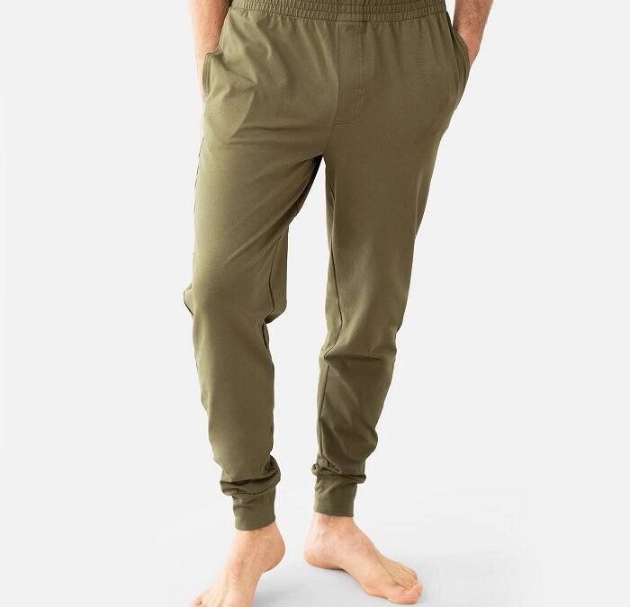 Lotuscrafts Organic Mens Yoga Pant Laza szabású férfi nadrág Taupe Szín: Burnt Olive, Méret: XS