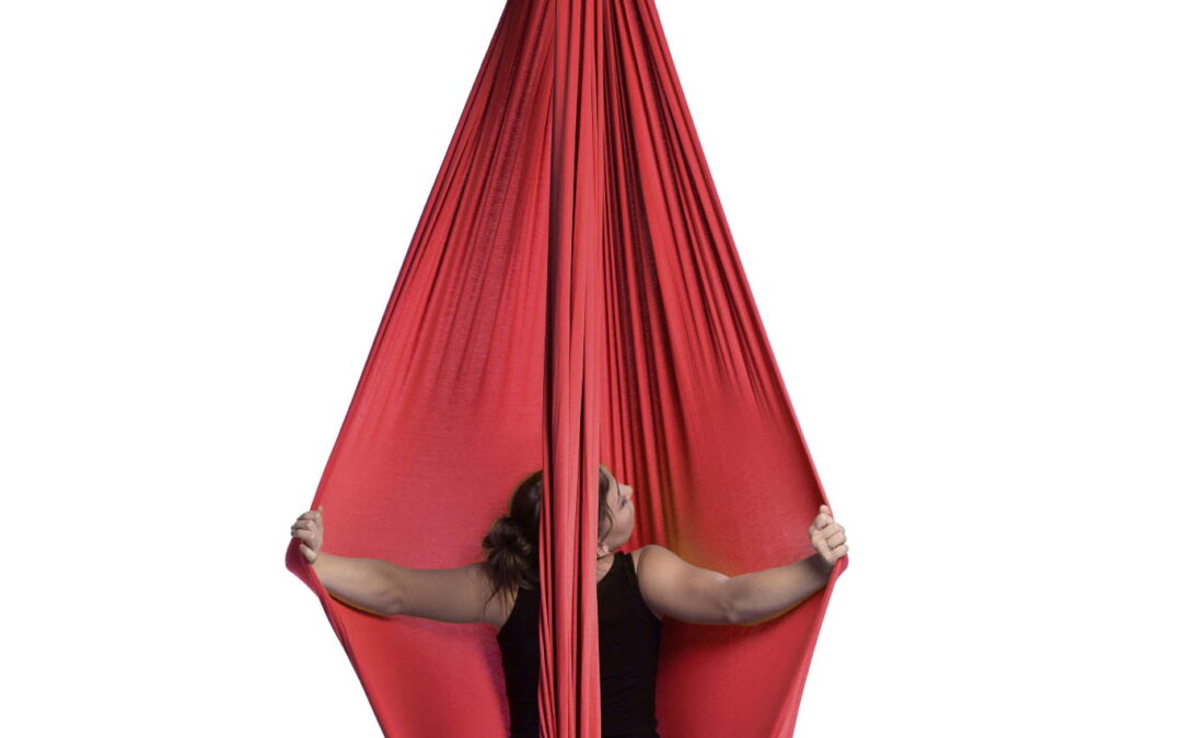 Aerialsilks Aerial Yoga Natura Yoga Hammock háló szett Fly jógához és légi jógához – 7 m Szín: lila