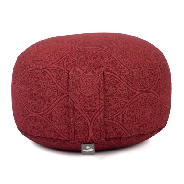 Bodhi Yoga Bodhi Maharaja Rondo meditációs párna 32 x 20 cm Szín: Sötét vörös, Töltelék: Tönköly