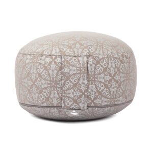 Bodhi Yoga Bodhi Maharaja Rondo meditációs párna 32 x 20 cm Szín: Taupe/Silver, Töltelék: Tönköly