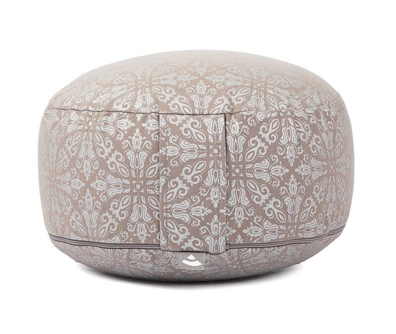 Bodhi Yoga Bodhi Maharaja Rondo meditációs párna 32 x 20 cm Szín: Taupe/Silver, Töltelék: Tönköly