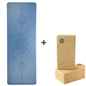 Bodhi Yoga Bodhi PHOENIX Tribalign csúszásmentes PU jógaszőnyeg szett 185 x 66 cm x 4 mm + 2 db parafa blokk